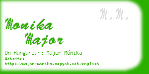 monika major business card